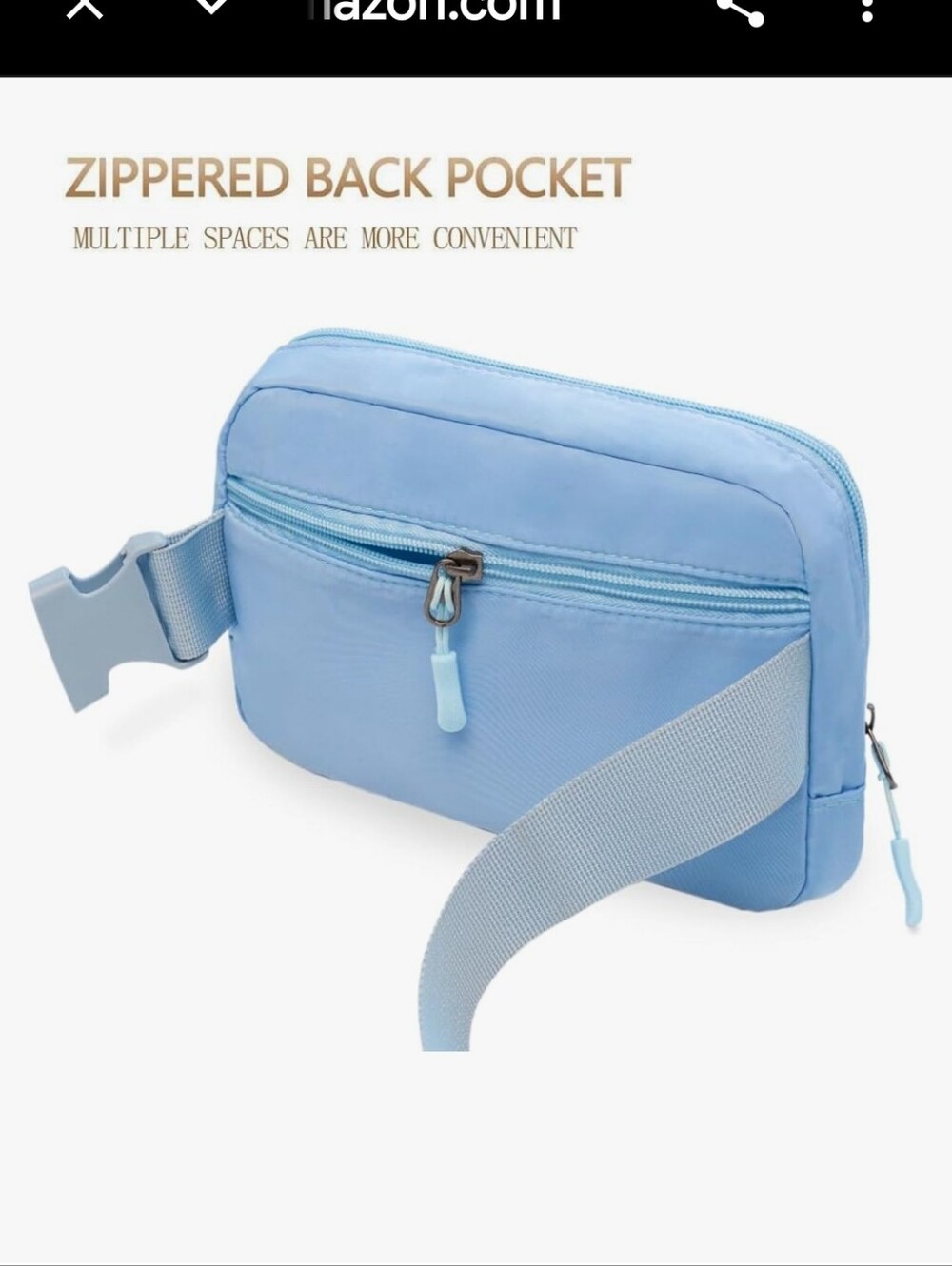 New Amazon Baby Blue Fanny Pack Purse